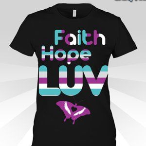 Christian T Shirt Faith Hope Luv
